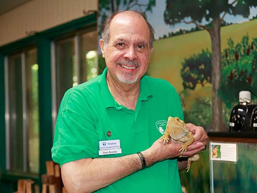 José Acosta holding frog