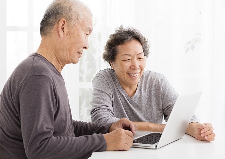 older couple smiling