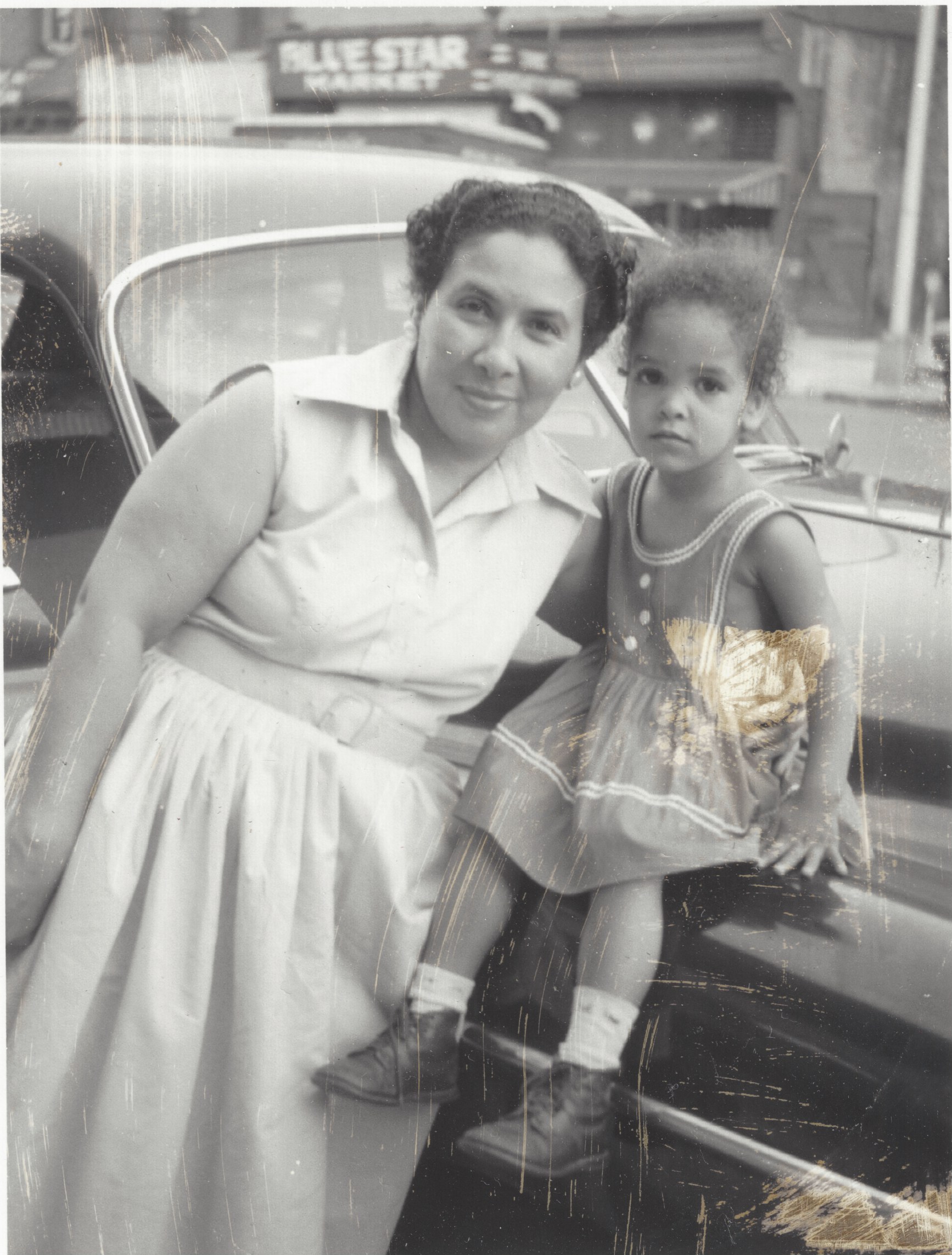 Frances Ivey with her mother