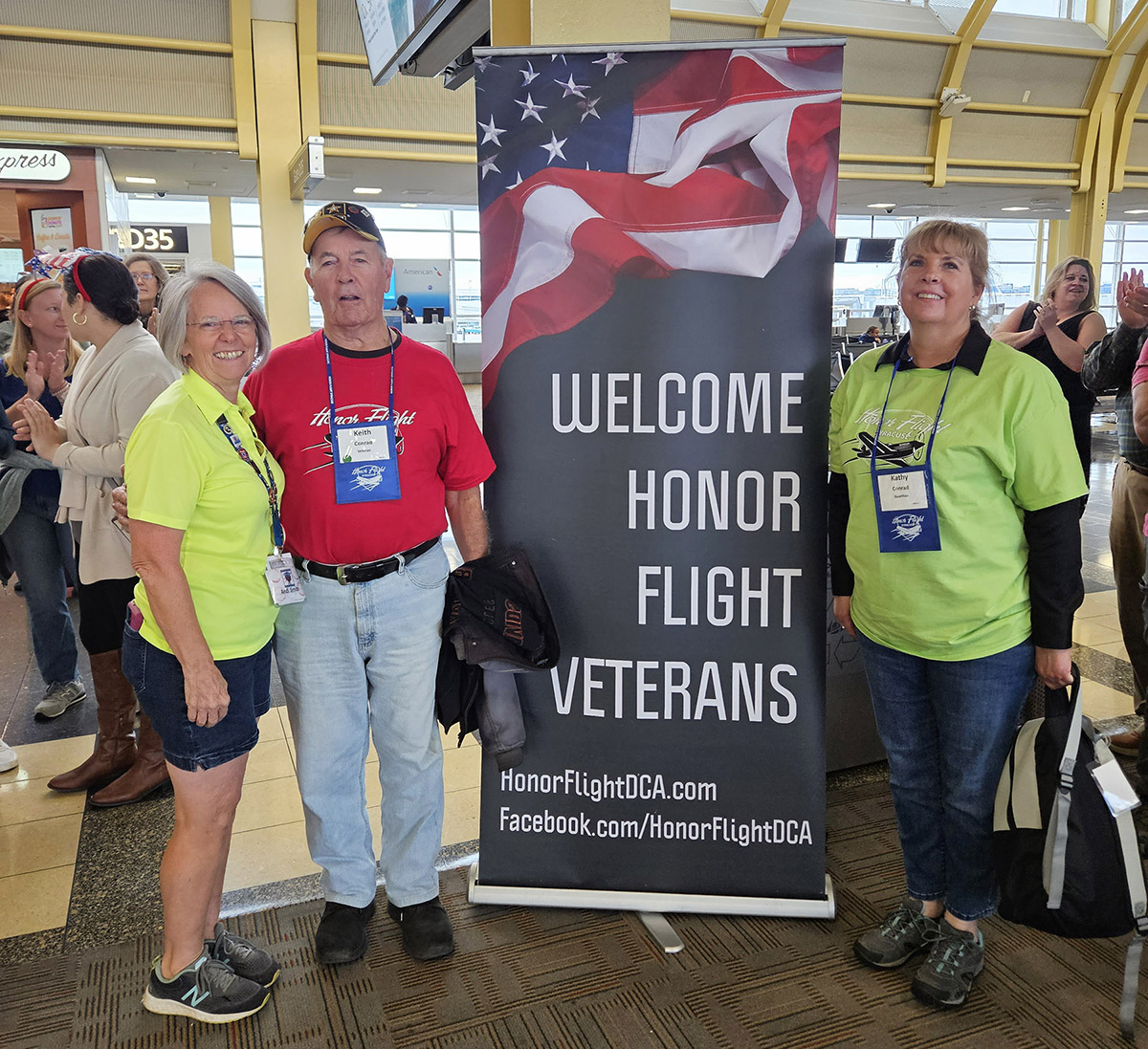 Photo of Honor Flight volunteers.