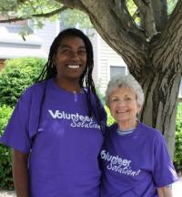 Jamilah Dalton with long-time MOW driver, Joan Wiley