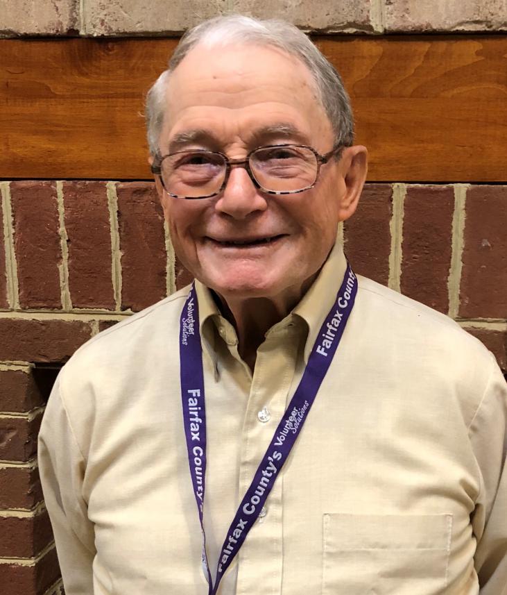 Roy Kepferle as a volunteer for Fairfax County Volunteer Solutions in 2018