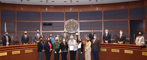 Family Caregivers Month proclamation group photo 18 people