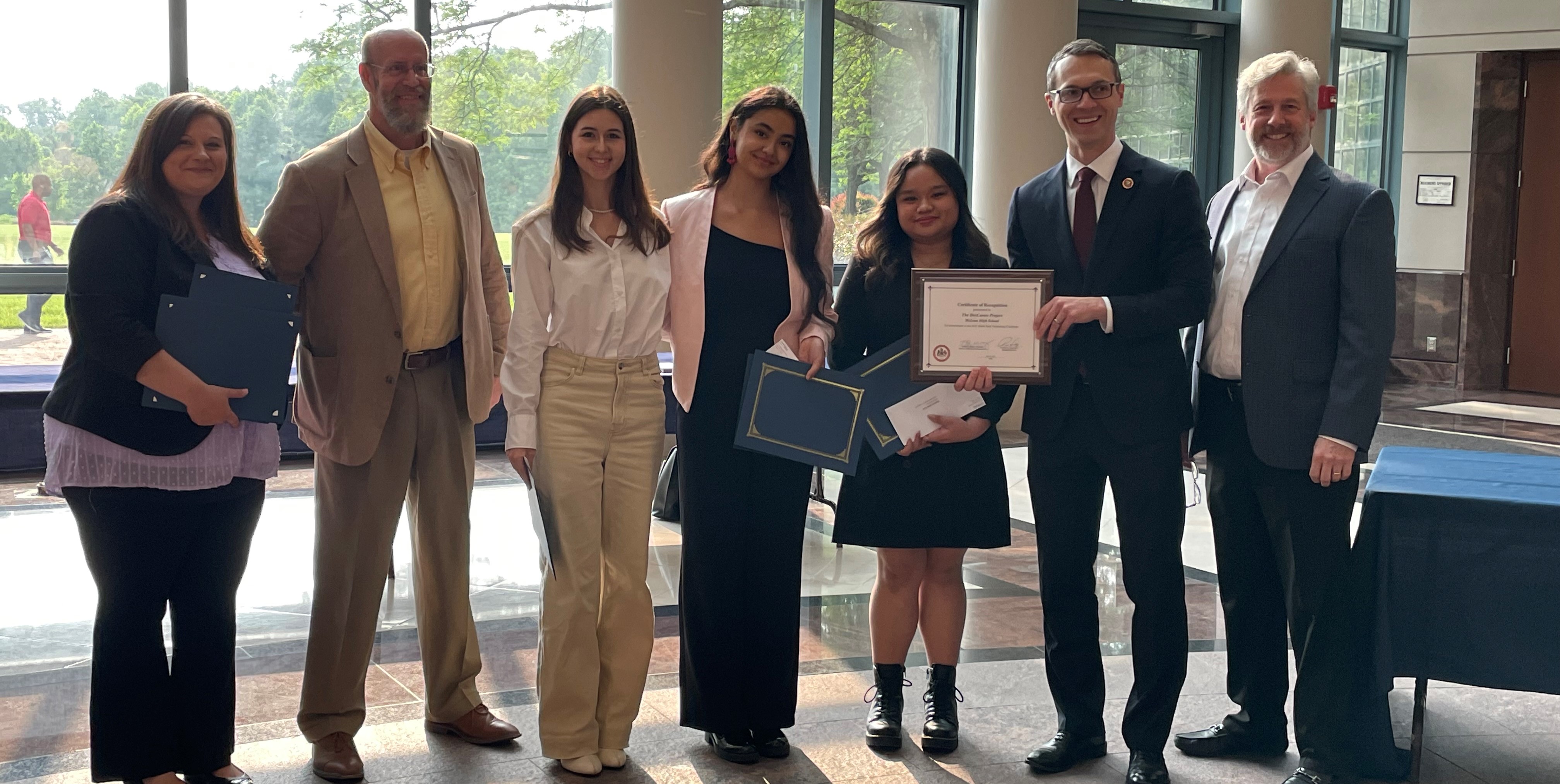 Honorable Mention – DesCartes – Neyla Benomar-Iza, Odile de Vachon, and Rosary Dela Cruz from McLean High School