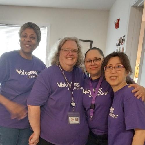 Volunteers Bernice, Jeannine, Francia and Eiko