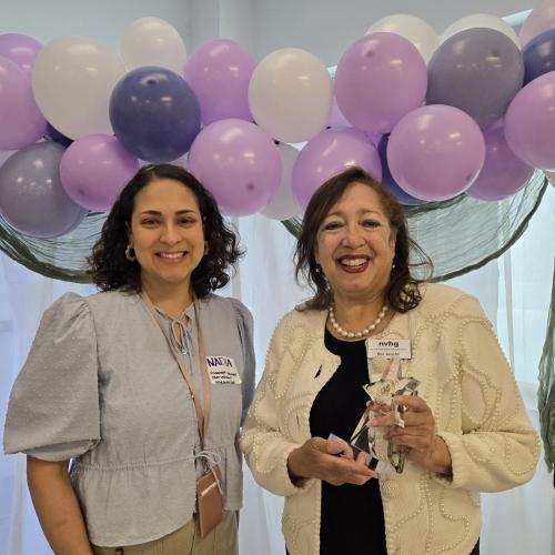 Nadia Hoonan, Volunteer Solutions Partnership Coordinator and Roz Jacobs, NVHG Board President