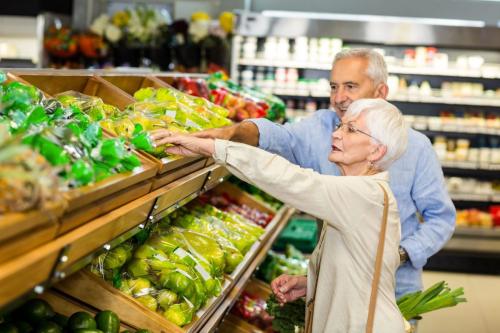 older adults grocery shopping