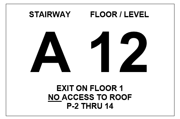 Stairway Sign Example