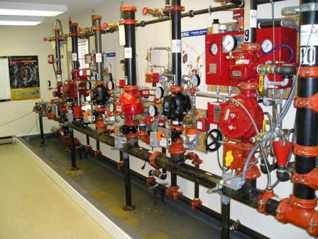 Sprinkler system demo area