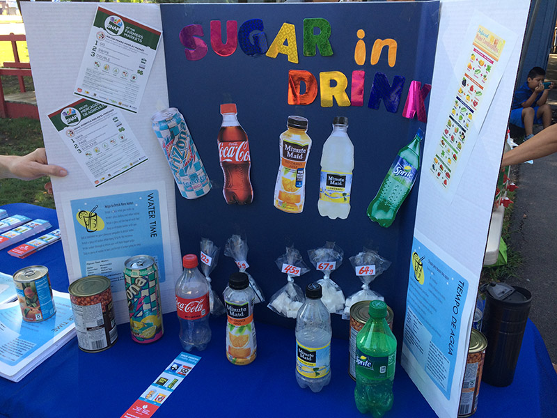 Sugar-sweetened beverage display