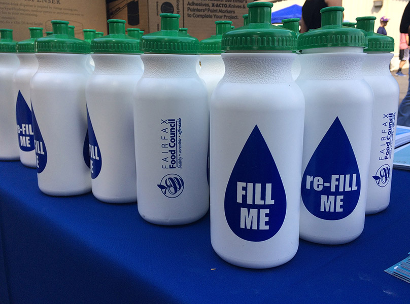 Refillable water bottles