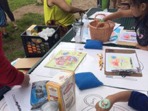 Children coloring paper MyPlate logo