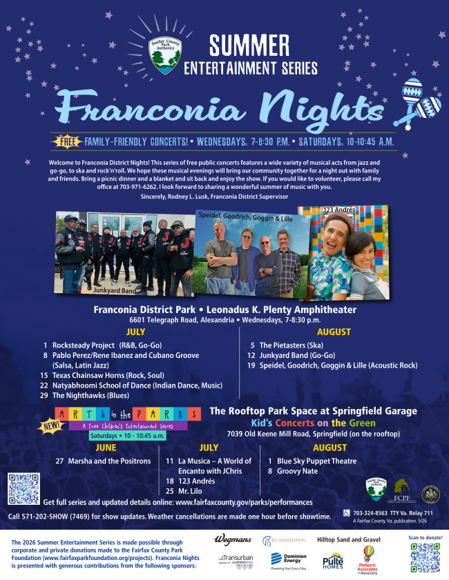 Franconia Nights schedule and performers.