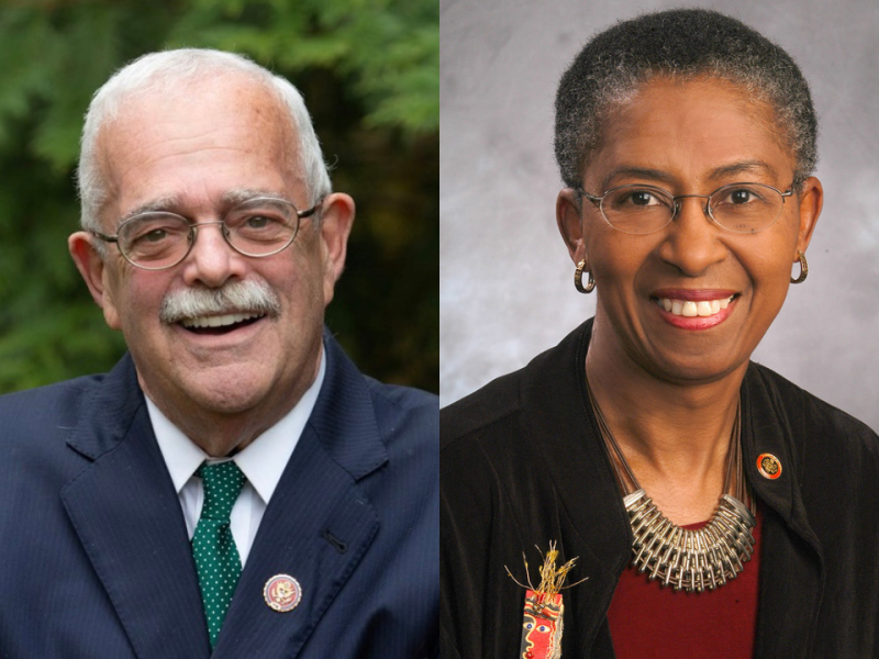 Photo of Gerry Connolly on the left and Cathy Hudgins on the right