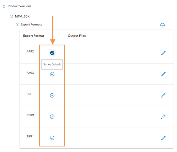Export formats listed with APRX set as the default Export formats listed with APRX set as the default