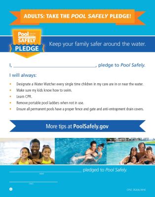 Adult Pool Safety Pledge Card