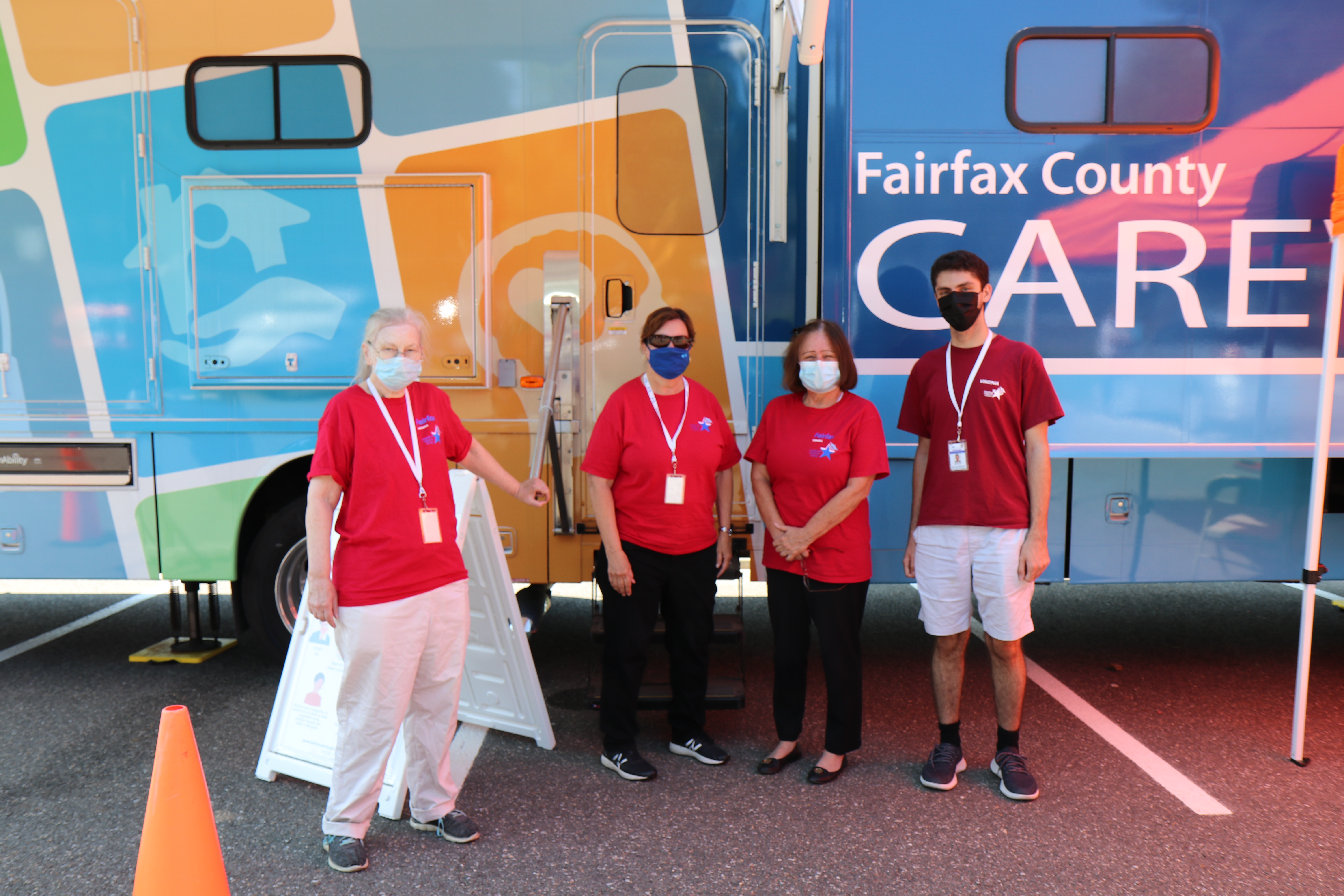 MRC volunteers outside Fairfax CAREVAN