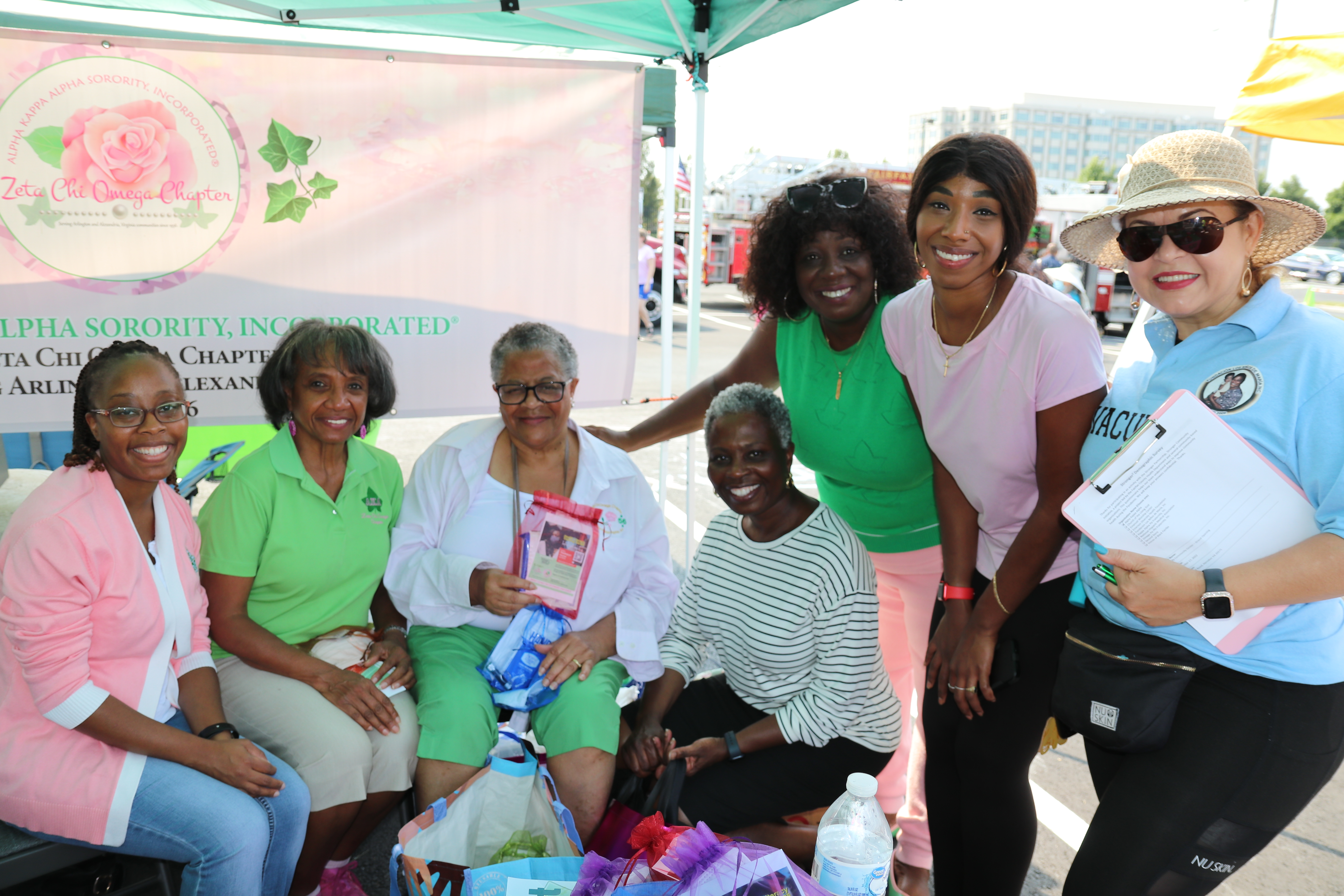 Alpha Kappa Alpha sorority representing the Stronger2 partnership