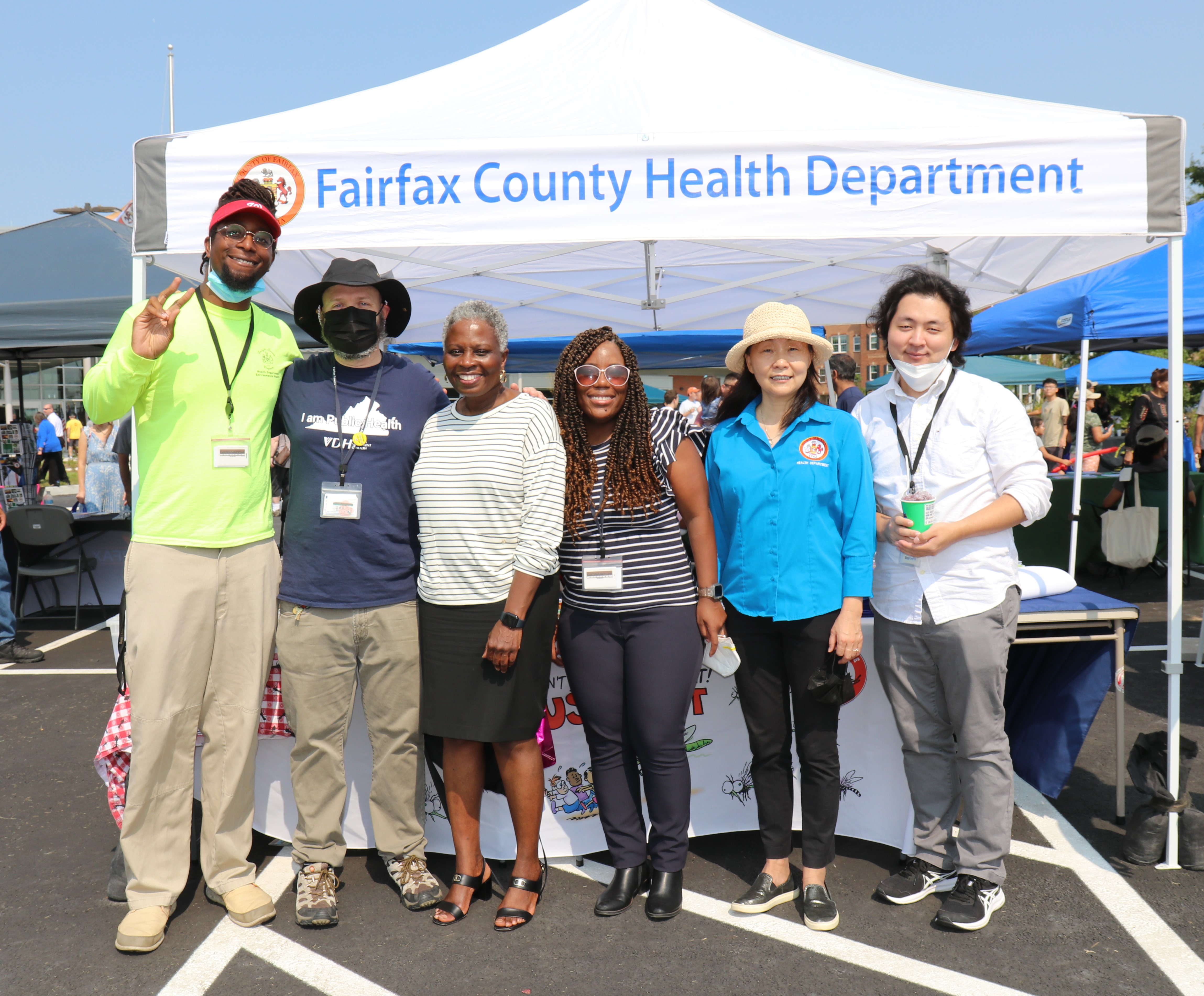 Health Department staff at Sully Community Center opening