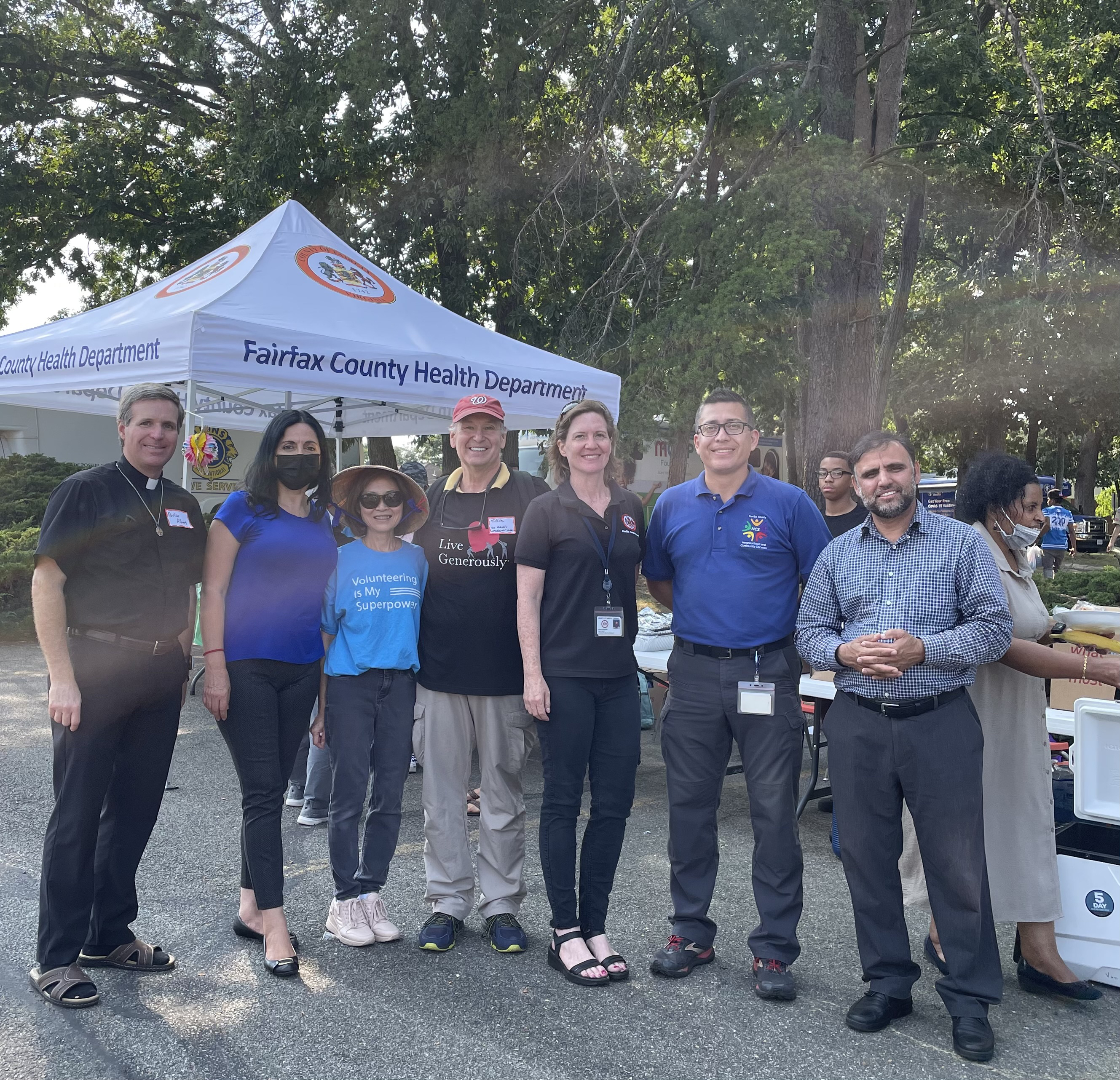 Members from St. Mark’s, Second Story, Asian American Community Center, and Fairfax County Health Department 