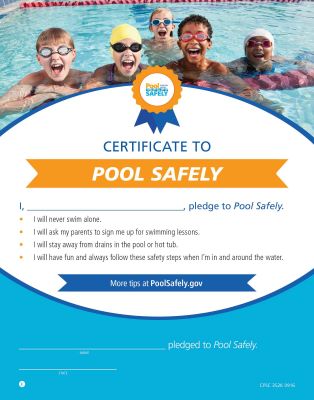 Kids Pool Safety Pledge Card