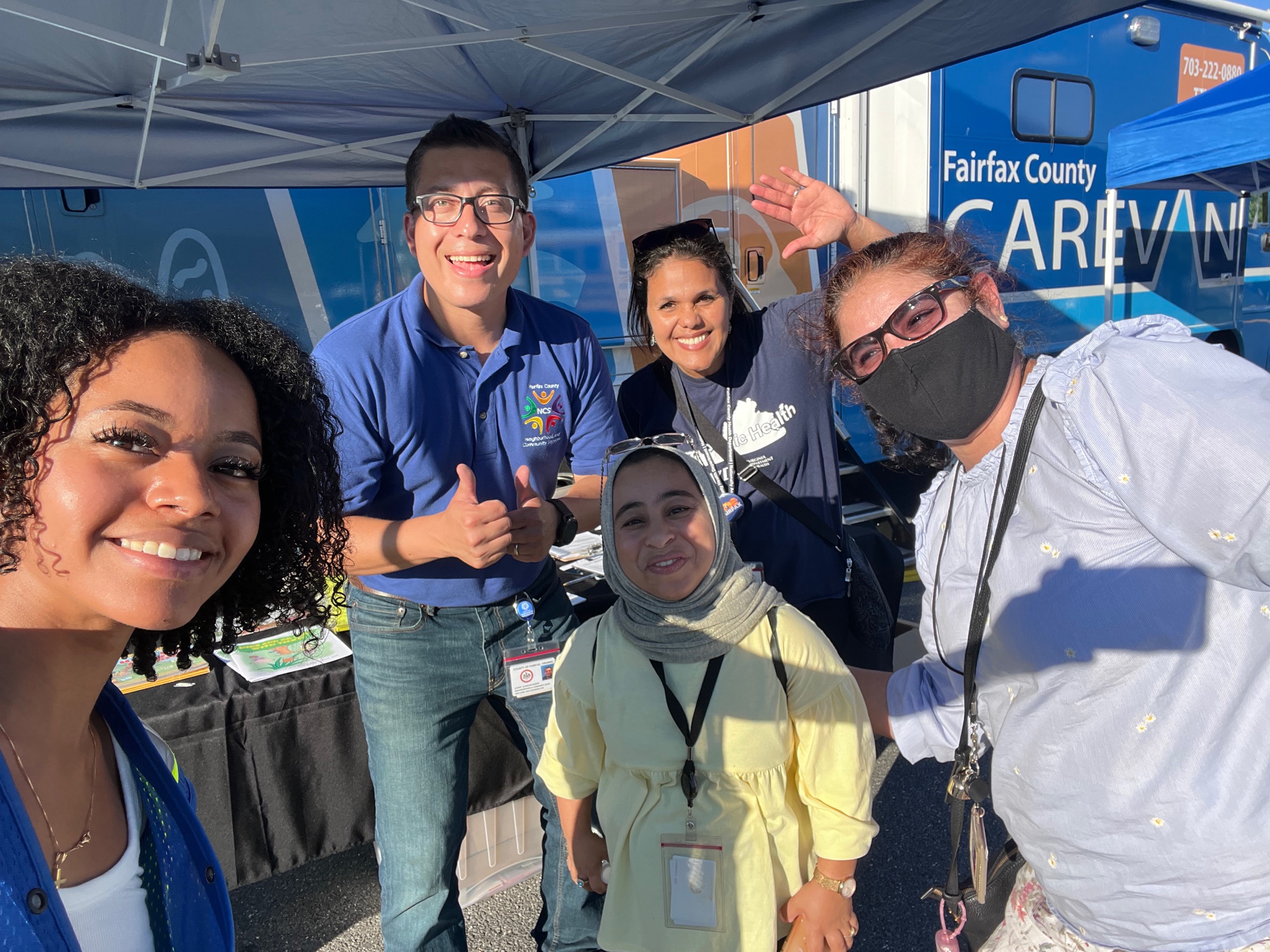 Health Department staff at Coates Elementary School back-to-school event