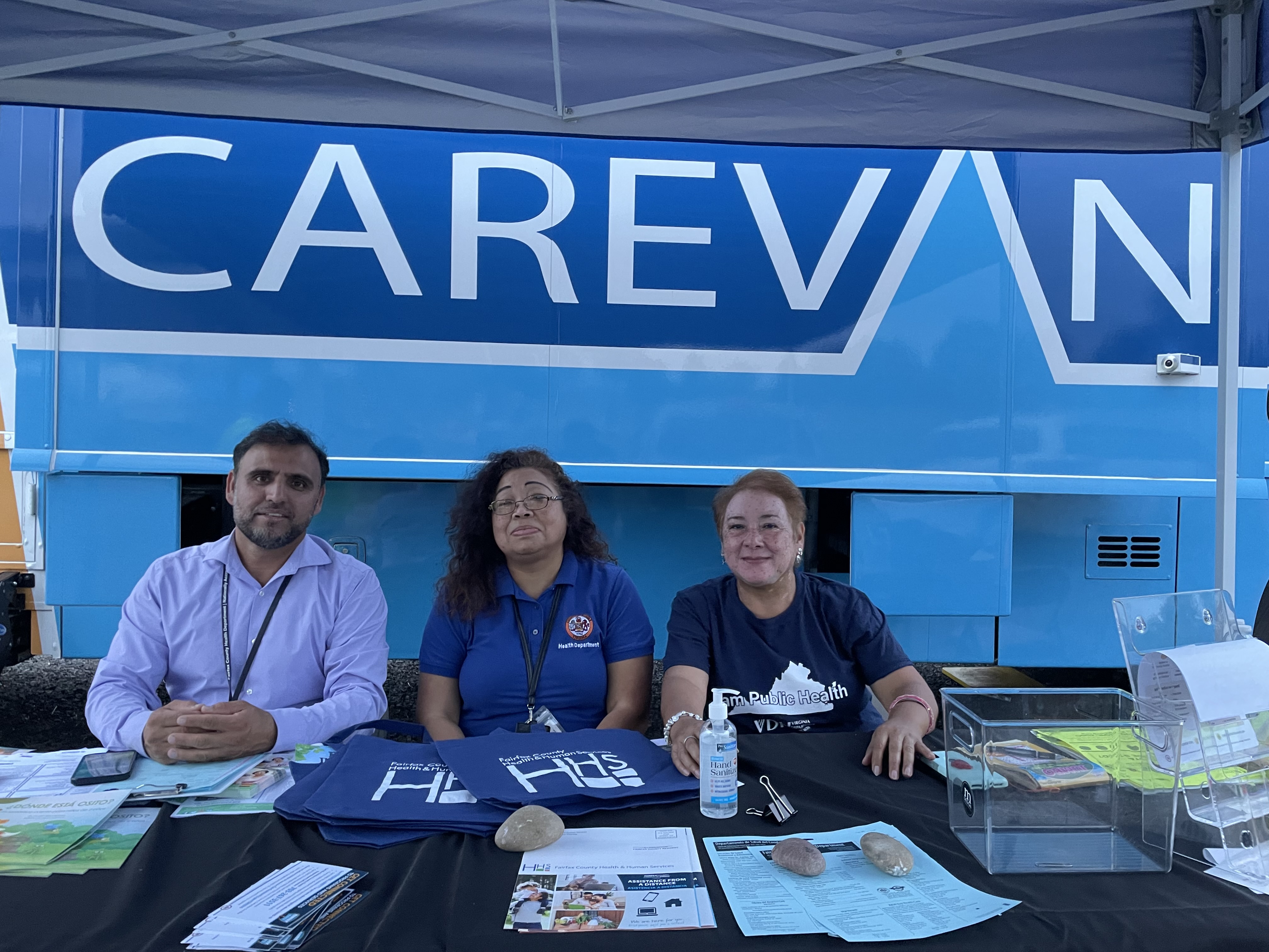Health Department staff and Fairfax County CareVan at Afghan Day event