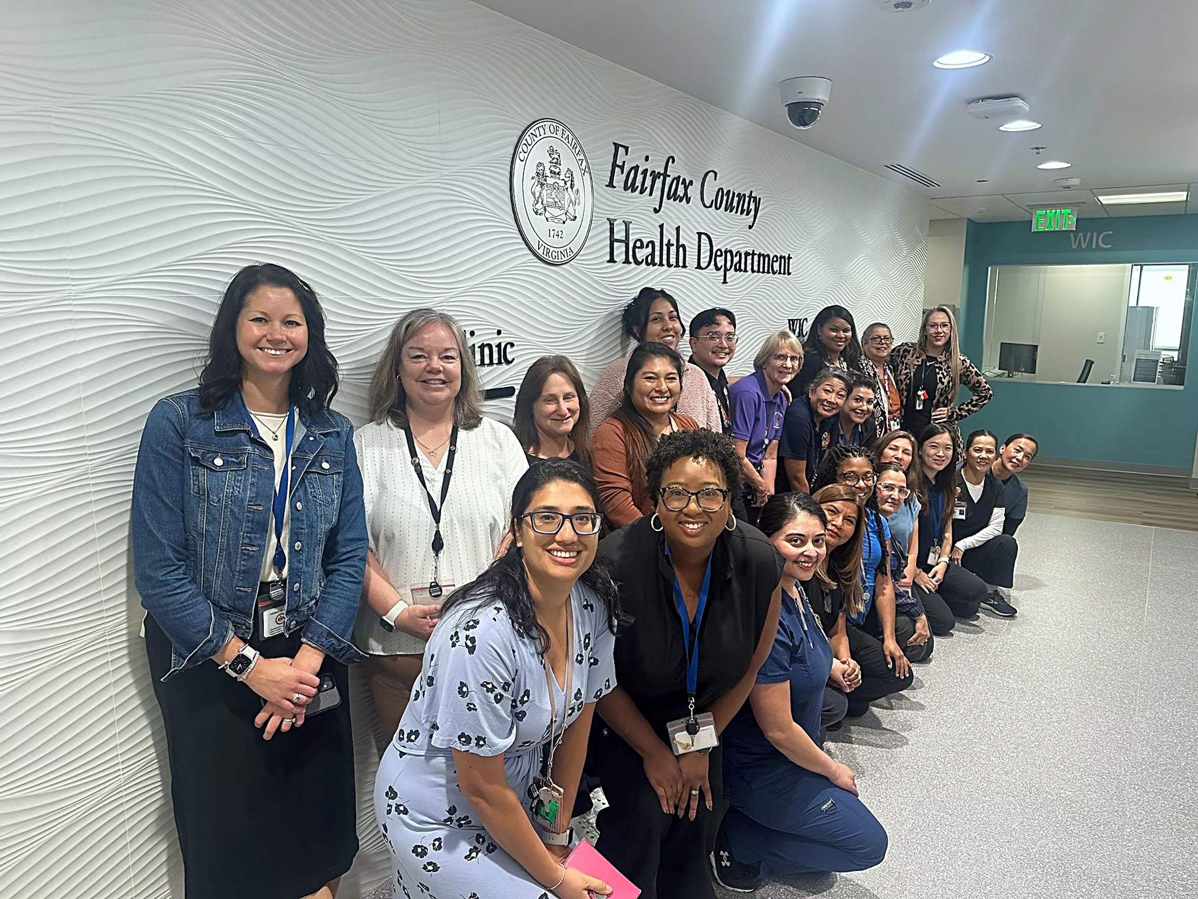 Fairfax County Health Department staff on opening day 