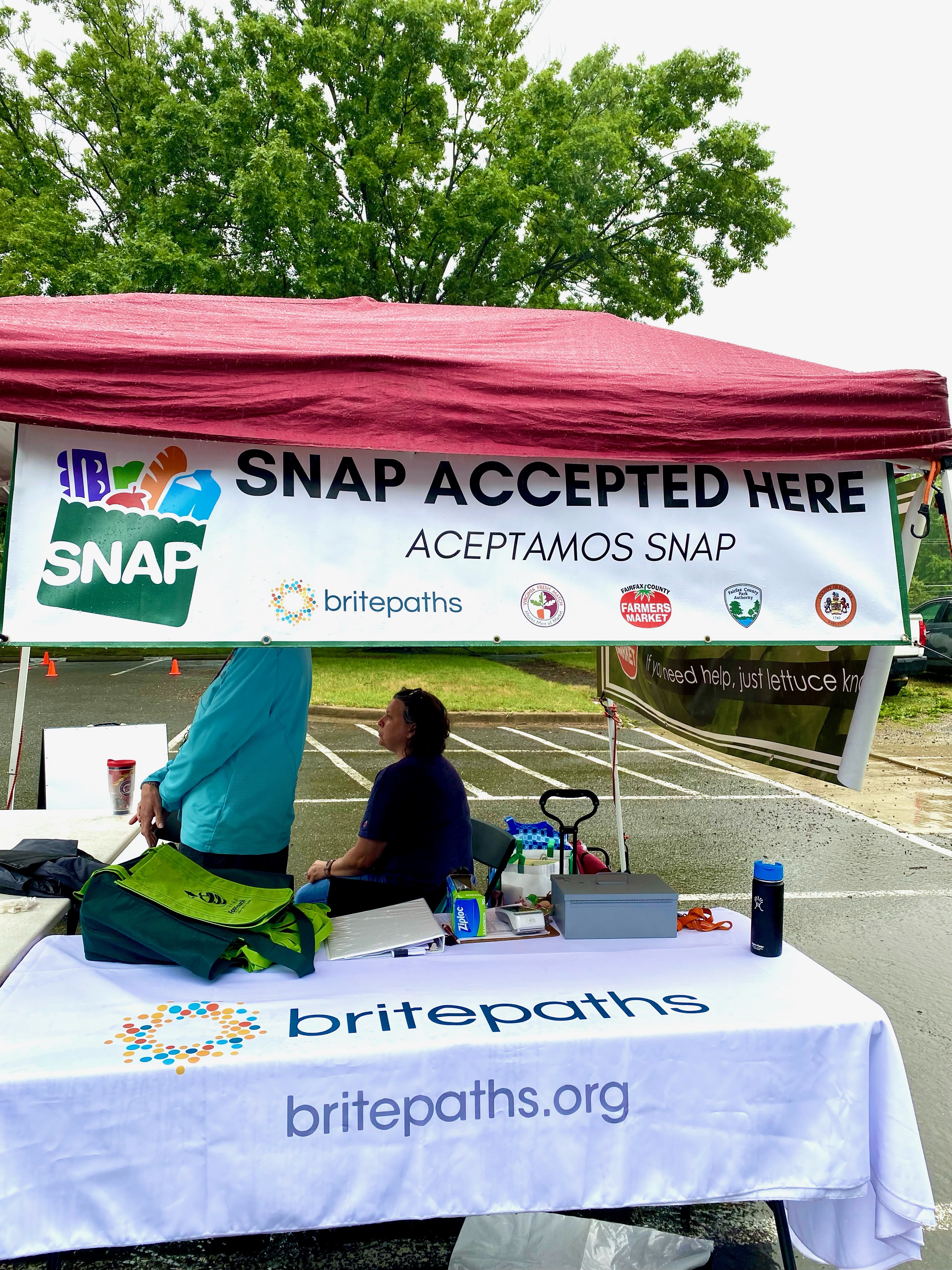 SNAP table at Fairfax County Farmers Market