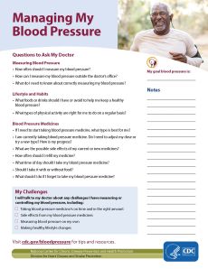 Thumbnail image for Managing My Blood Pressure flier