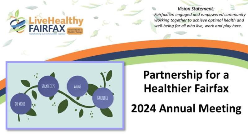 Partnership for a Healthier Fairfax Annual Meeting welcome slide