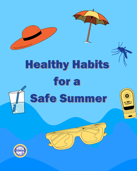 Summer Safety tips with icons