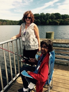 Mount Vernon Adult Day Health Care volunteer Diane Milanowski and participant