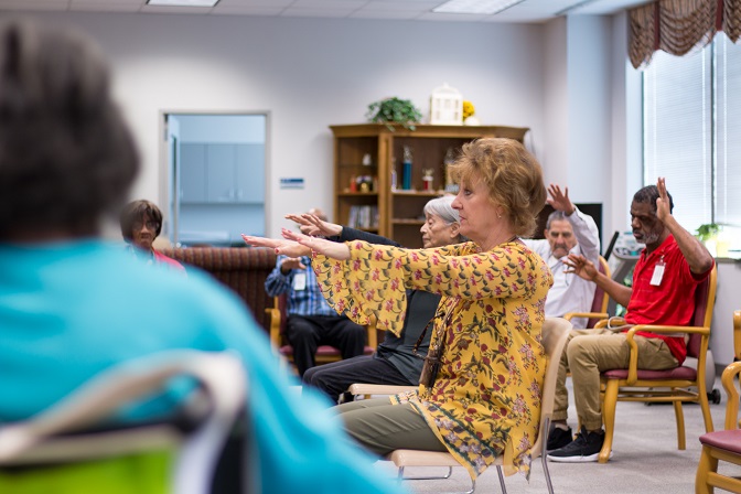 Mount Vernon Participants are led in tai chi