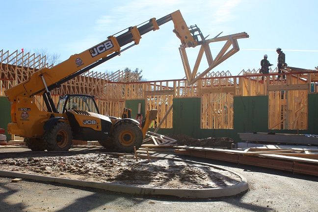 Construction shot of front of building, new Lewinsville Adult Day Health Care Center