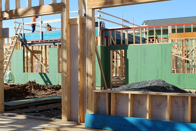 Construction photo of outdoor space in new Lewinsville Adult Day Health Care Center