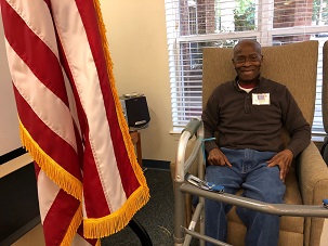 Bill Hawkins is an Air Force veteran and participant in Herndon Harbor Adult Day Health Care
