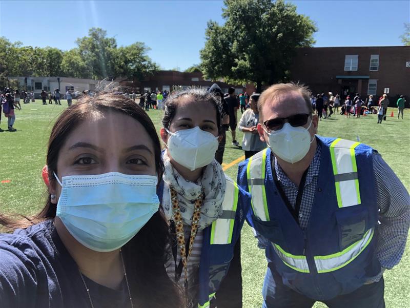 Community health workers at Bailey's Elementary School