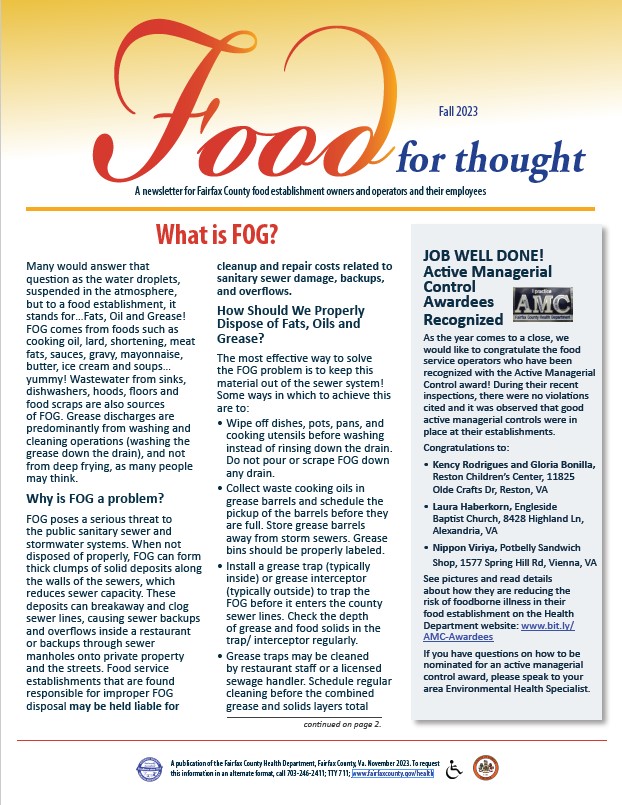 Food for Thought - Fall 2023