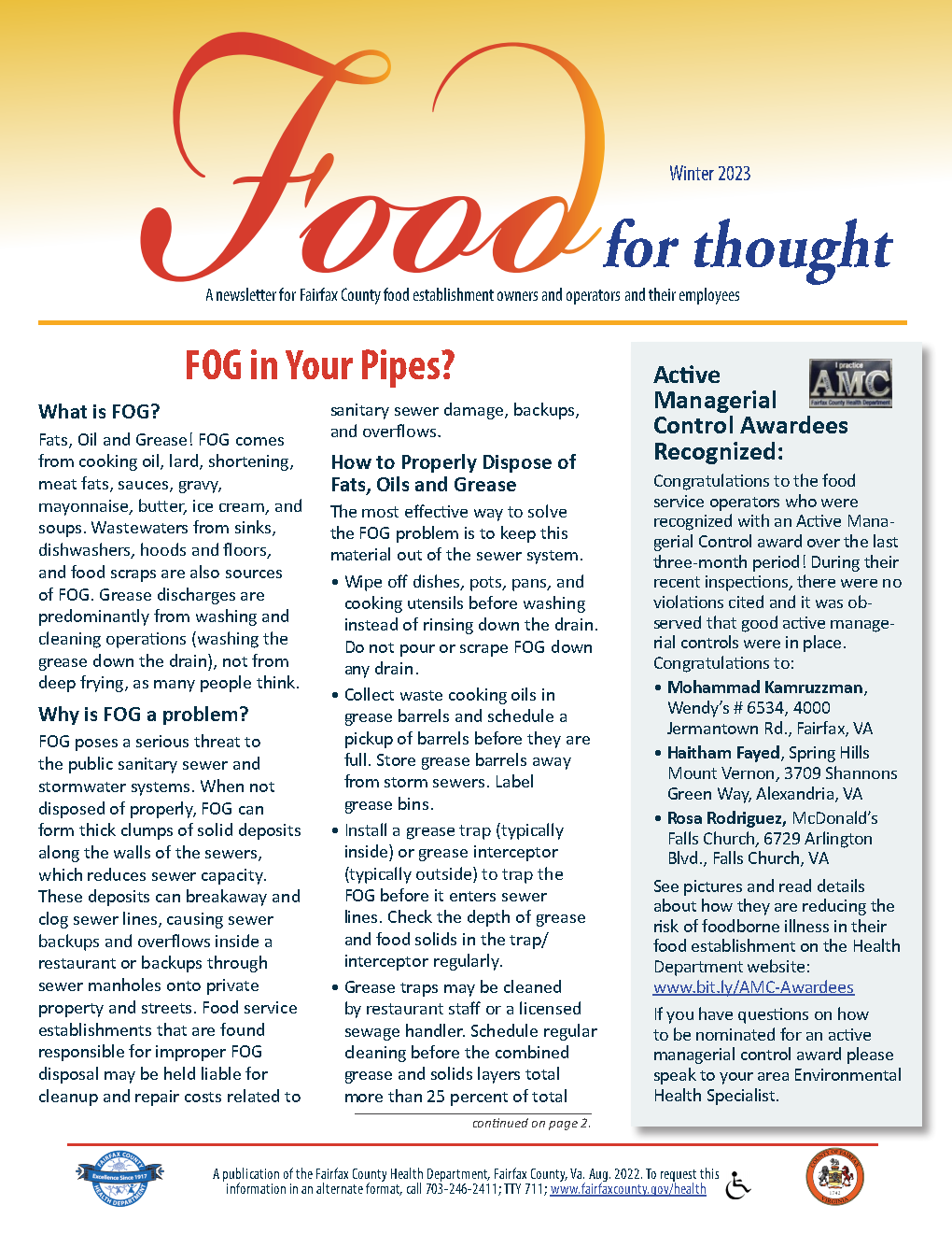 Food for Thought Winter 2023
