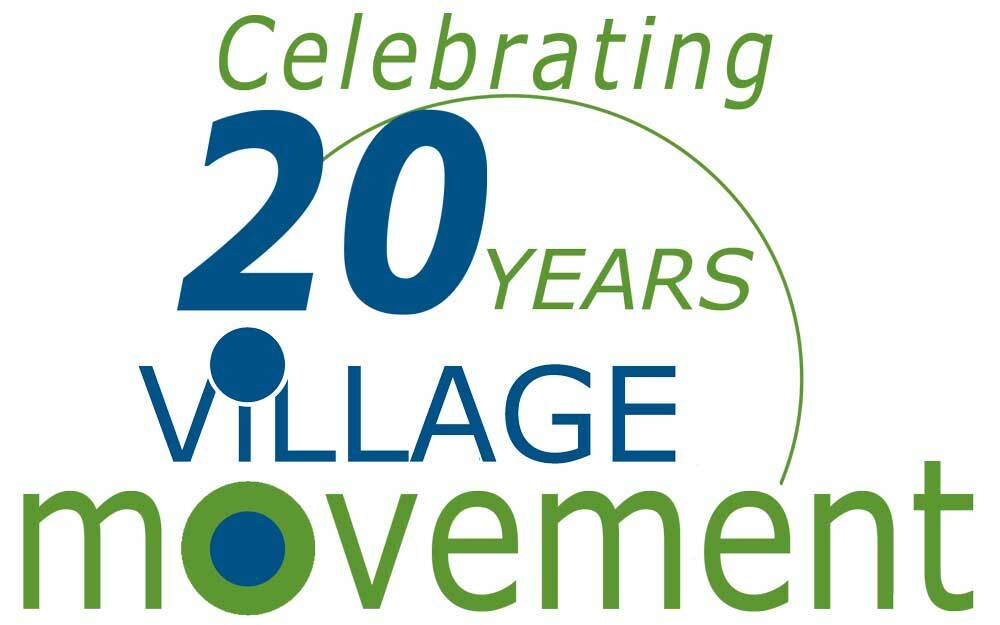 Celebrating 20 years Village Movement logo