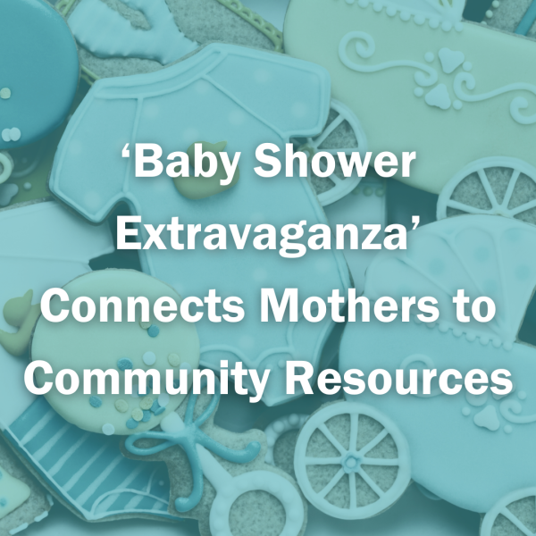 Image of baby themed cookies with title text overlayed