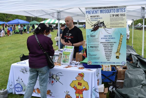 Health Department exhibit booth were attendees learn about disease carrying insects