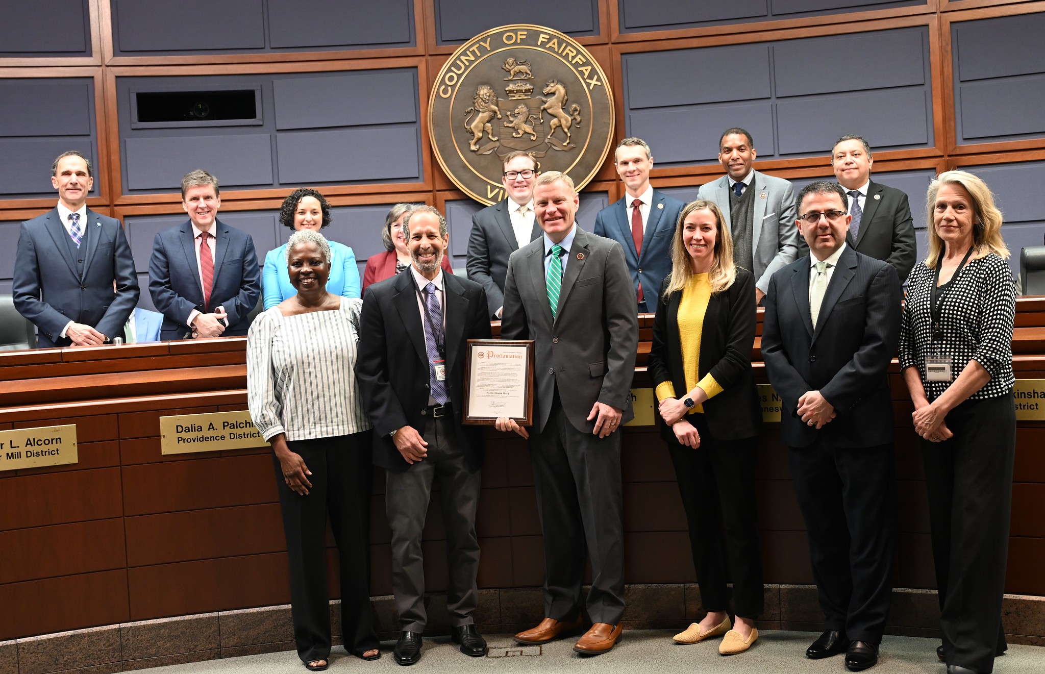 Board of Supervisors and Health Department at Public Health Week proclamation