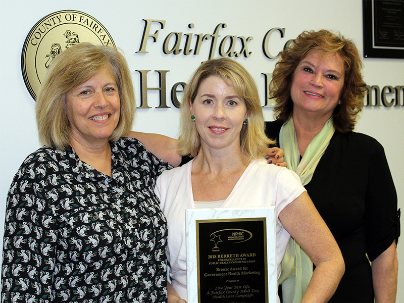 Shauna Severo, Allyson Pearce and Jennifer Robinson pose with Berreth Award