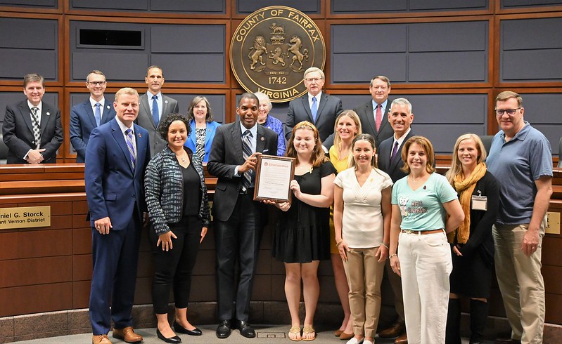 Fairfax County Board of Supervisors with Childhood Cancer Awareness Month Proclamation