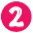 the number 2 in white text on a pink circle background