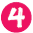 the number 4 in white text on a pink circle background