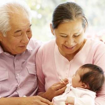 Grandparents and baby