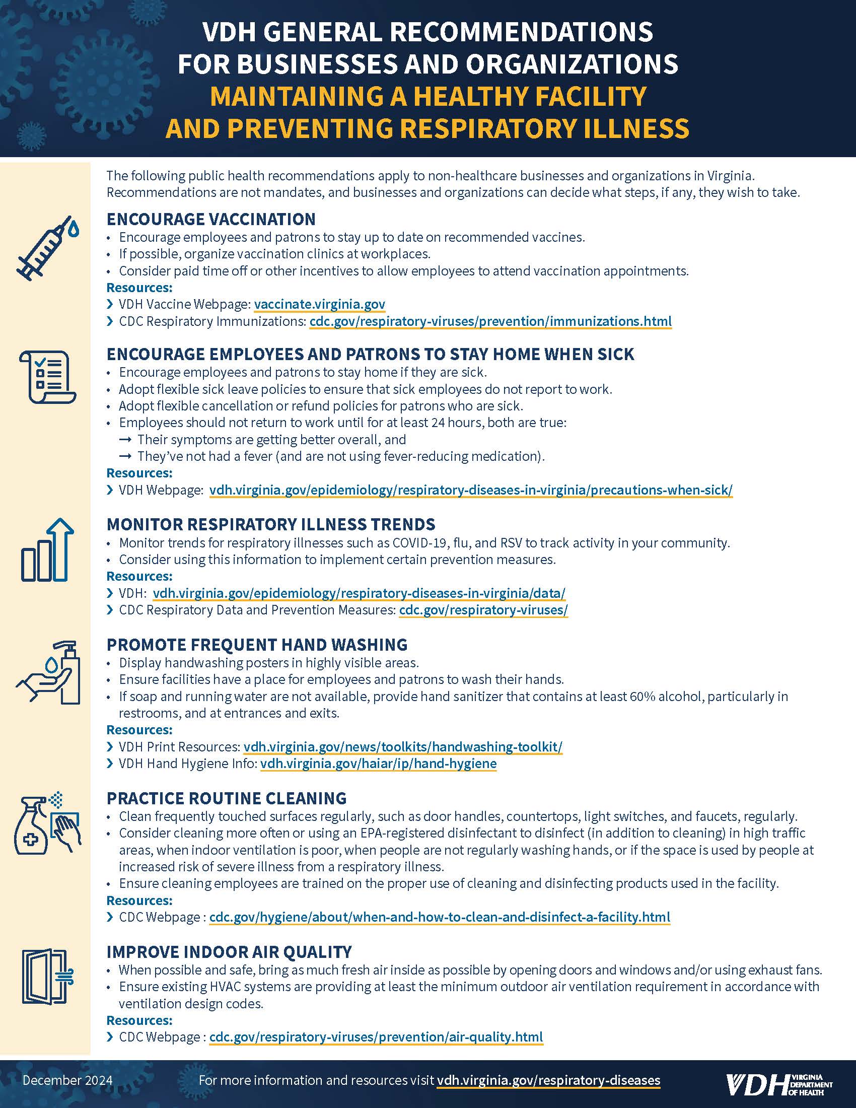 Recommendations for businesses
